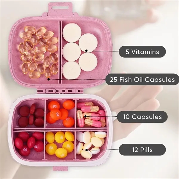 8 Compartments Portable Pill Case - 8 Compartments Portable Pill Case - Image 2 of 4