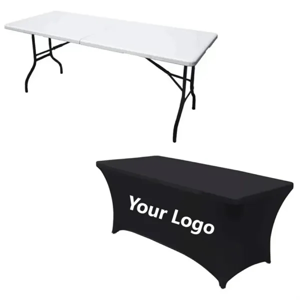 6 Ft Custom Stretch Fitted Tablecloth - 6 Ft Custom Stretch Fitted Tablecloth - Image 1 of 3