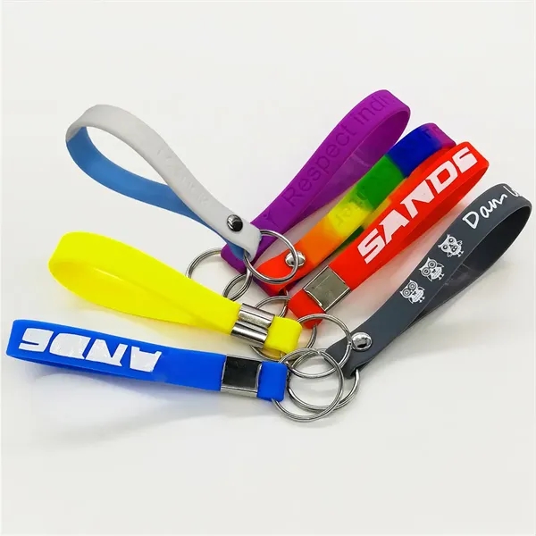Luminous Silicone Bracelet Keychain