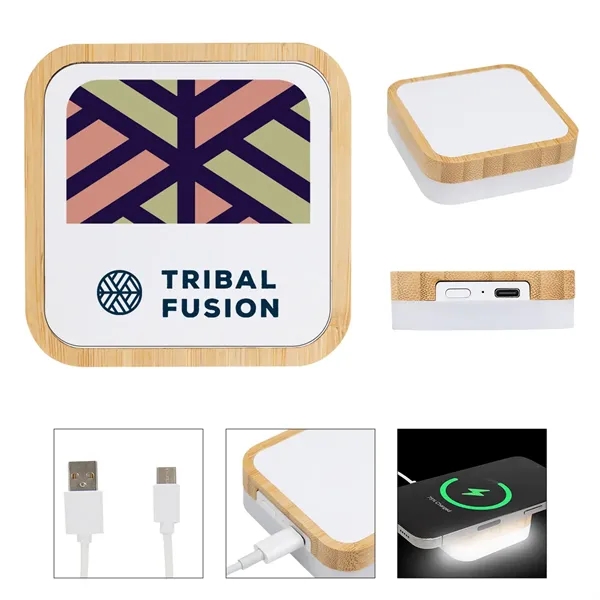 Rabs & Bamboo Wireless Charger Night Light - Rabs & Bamboo Wireless Charger Night Light - Image 0 of 1