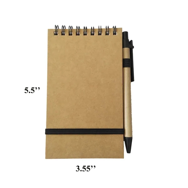 Mini Pocket Size Spiral Notebook With Blank Page And Pen - Mini Pocket Size Spiral Notebook With Blank Page And Pen - Image 2 of 4