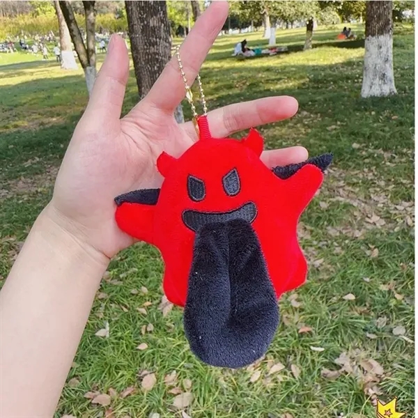 Plush Keychain Charm With Embroidery - Plush Keychain Charm With Embroidery - Image 4 of 5