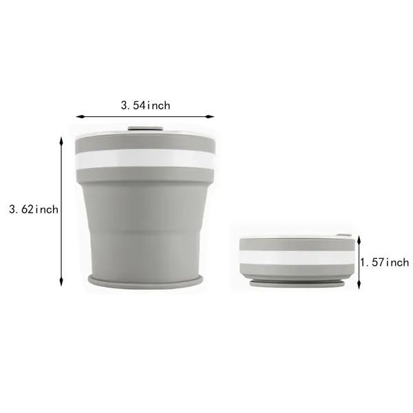 Collapsible Portable Healthy Silicone Coffee Water Cup - Collapsible Portable Healthy Silicone Coffee Water Cup - Image 1 of 4