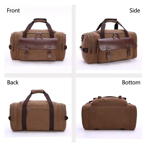 Canvas Duffel Bag with Shoulder Strap - Canvas Duffel Bag with Shoulder Strap - Image 1 of 3