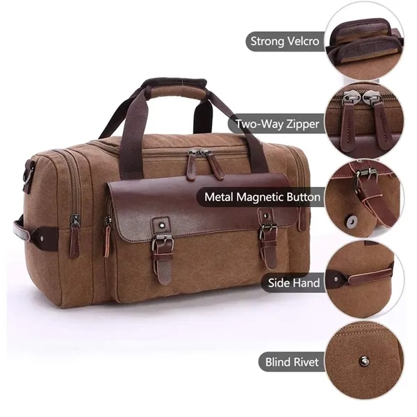 Canvas Duffel Bag with Shoulder Strap - Canvas Duffel Bag with Shoulder Strap - Image 3 of 3