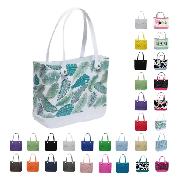 Full-Printing EVA Washable BOGG Beach Tote Bag - Full-Printing EVA Washable BOGG Beach Tote Bag - Image 6 of 7