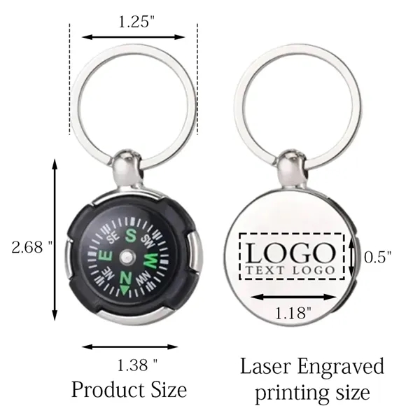 Promo Mini Compass Keychain - Promo Mini Compass Keychain - Image 5 of 6