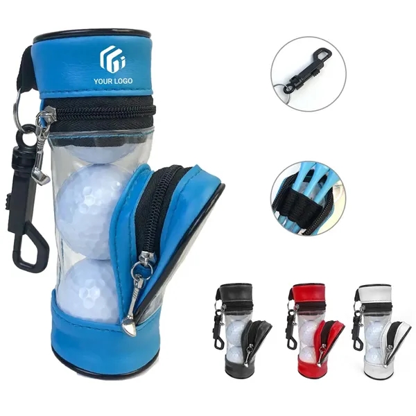 Portable Clear Tee Holder Golf Accessory Bag with Hook - Portable Clear Tee Holder Golf Accessory Bag with Hook - Image 0 of 4