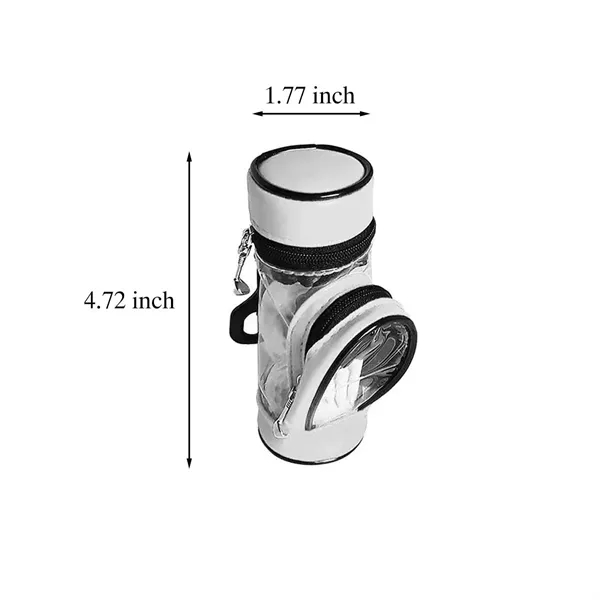 Portable Clear Tee Holder Golf Accessory Bag with Hook - Portable Clear Tee Holder Golf Accessory Bag with Hook - Image 1 of 4