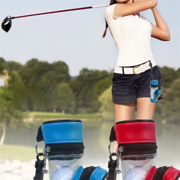 Portable Clear Tee Holder Golf Accessory Bag with Hook - Portable Clear Tee Holder Golf Accessory Bag with Hook - Image 2 of 4