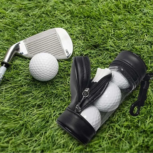 Portable Clear Tee Holder Golf Accessory Bag with Hook - Portable Clear Tee Holder Golf Accessory Bag with Hook - Image 3 of 4