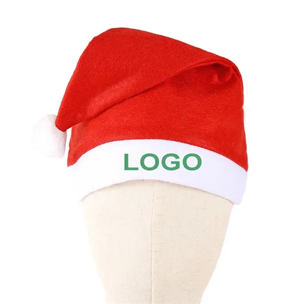 Non Woven Christmas Pom Santa Claus Hat - Non Woven Christmas Pom Santa Claus Hat - Image 0 of 3