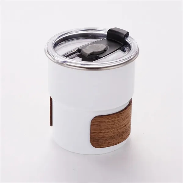 10oz Stainless Steel Camping Coffee Mug w/Wood Sleeve & Lid - 10oz Stainless Steel Camping Coffee Mug w/Wood Sleeve & Lid - Image 2 of 3