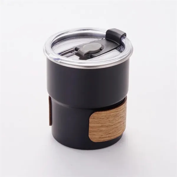 10oz Stainless Steel Camping Coffee Mug w/Wood Sleeve & Lid - 10oz Stainless Steel Camping Coffee Mug w/Wood Sleeve & Lid - Image 3 of 3