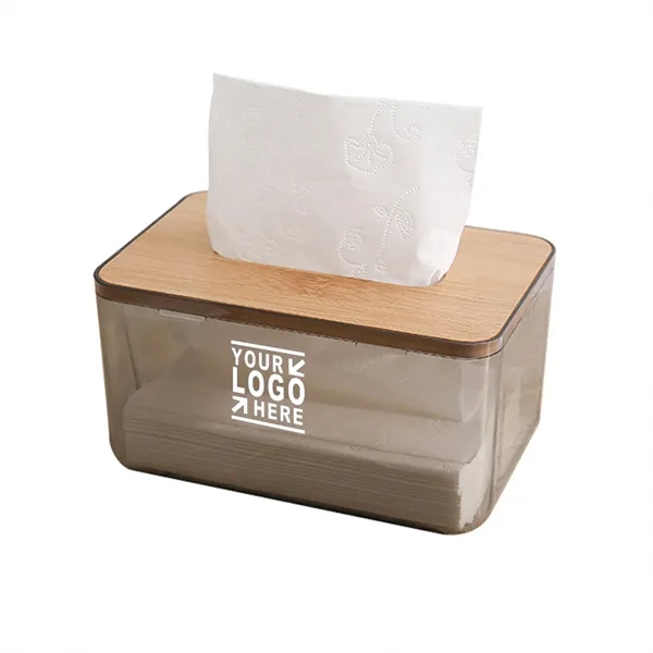 Modern Transparent Rectangular Bamboo Facial Tissues Dispens - Modern Transparent Rectangular Bamboo Facial Tissues Dispens - Image 0 of 4