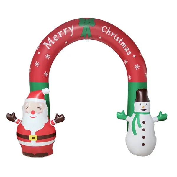 Christmas Inflatable Santa Snowman Archway Outdoor Decoratio - Christmas Inflatable Santa Snowman Archway Outdoor Decoratio - Image 2 of 4