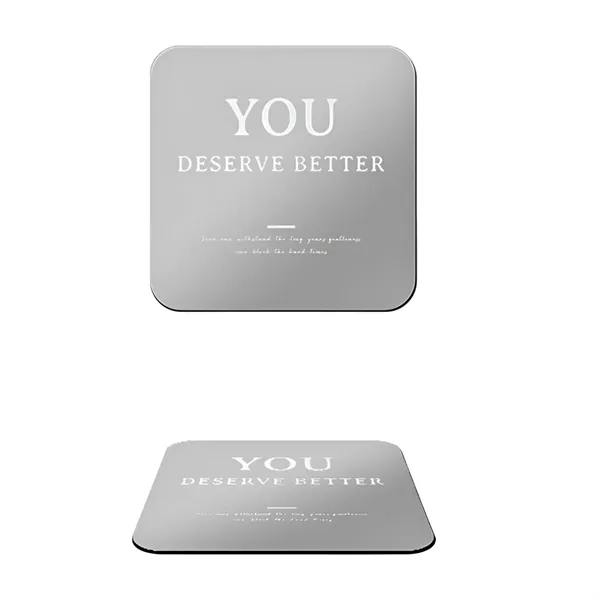Silver Stainless Steel with EVA Base Coaster - Silver Stainless Steel with EVA Base Coaster - Image 5 of 6