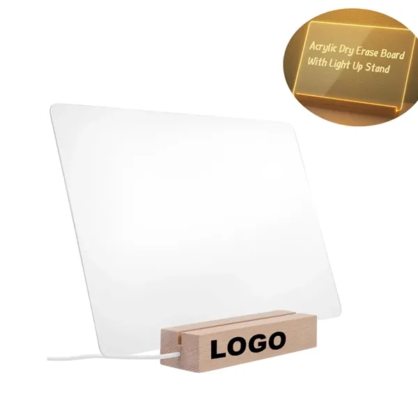 Acrylic Dry Erase Board With Light Up Stand - Acrylic Dry Erase Board With Light Up Stand - Image 0 of 5