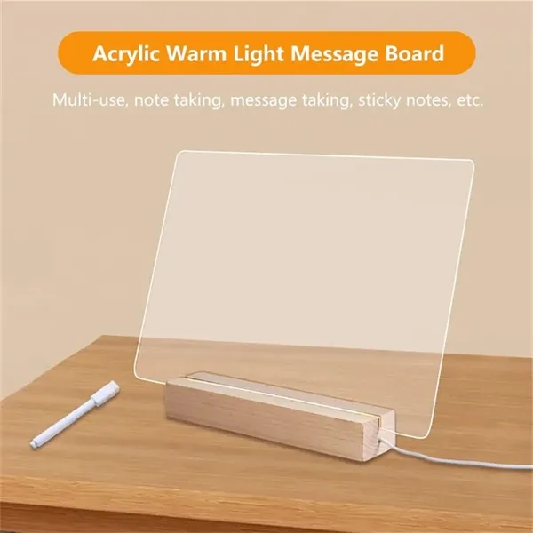 Acrylic Dry Erase Board With Light Up Stand - Acrylic Dry Erase Board With Light Up Stand - Image 3 of 5