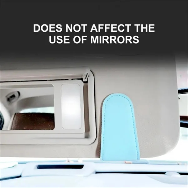 PU Car Sun Visor Glasses Holder Clip - PU Car Sun Visor Glasses Holder Clip - Image 3 of 4
