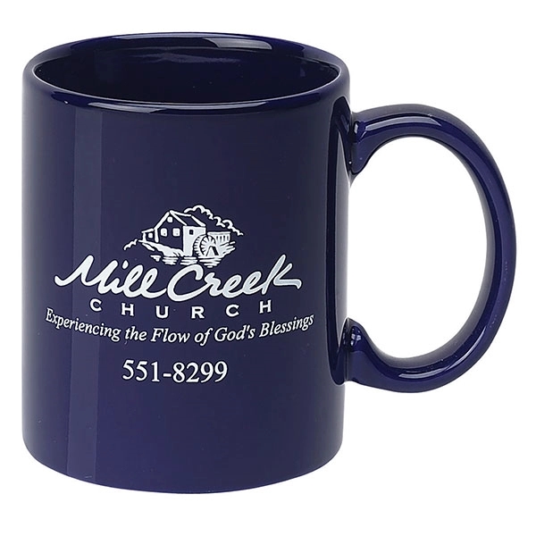 11 oz. Ceramic Dishwasher-Safe Coffee Mug w/ C-Handle - 11 oz. Ceramic Dishwasher-Safe Coffee Mug w/ C-Handle - Image 7 of 9