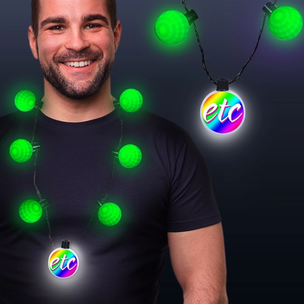 LED Medallion Ball Necklace - Variety of Colors Available - LED Medallion Ball Necklace - Variety of Colors Available - Image 2 of 12