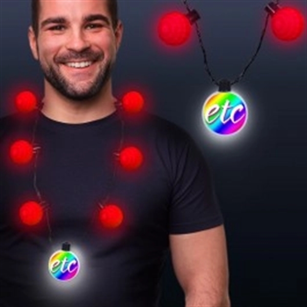 LED Medallion Ball Necklace - Variety of Colors Available - LED Medallion Ball Necklace - Variety of Colors Available - Image 4 of 12