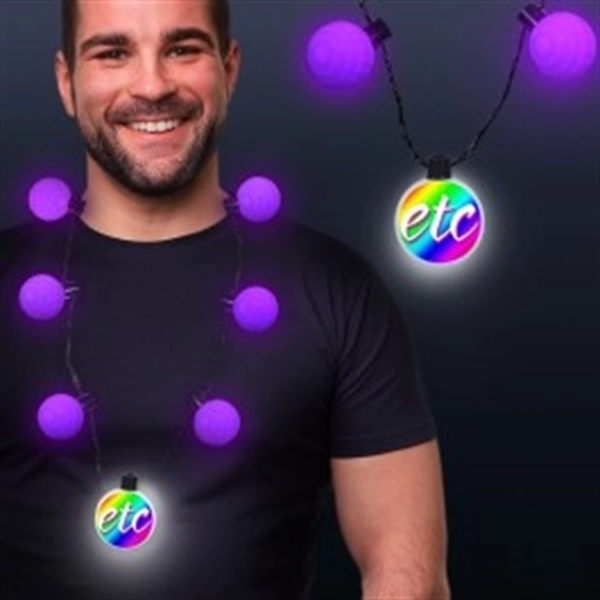 LED Medallion Ball Necklace - Variety of Colors Available - LED Medallion Ball Necklace - Variety of Colors Available - Image 6 of 12