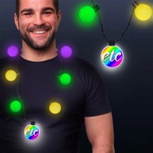 LED Medallion Ball Necklace - Variety of Colors Available - LED Medallion Ball Necklace - Variety of Colors Available - Image 10 of 12