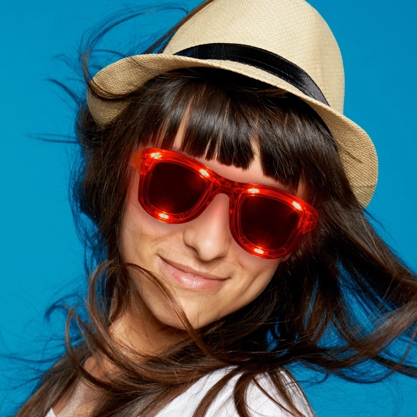 LED Classic Retro Sunglasses with Sound Option - LED Classic Retro Sunglasses with Sound Option - Image 2 of 10