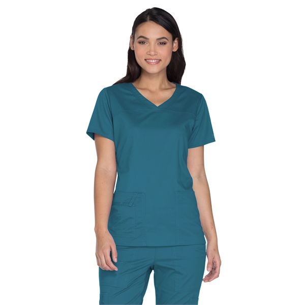 Cherokee Workwear Core Stretch Women's V-Neck Top - Cherokee Workwear Core Stretch Women's V-Neck Top - Image 1 of 8