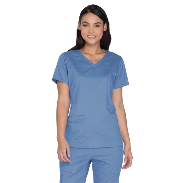 Cherokee Workwear Core Stretch Women's V-Neck Top - Cherokee Workwear Core Stretch Women's V-Neck Top - Image 2 of 8