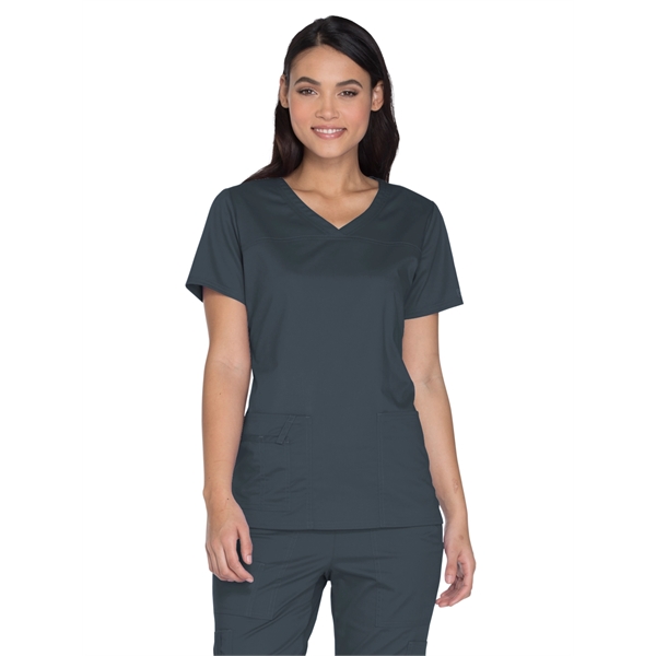 Cherokee Workwear Core Stretch Women's V-Neck Top - Cherokee Workwear Core Stretch Women's V-Neck Top - Image 5 of 8