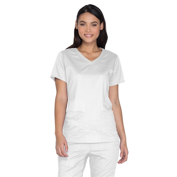 Cherokee Workwear Core Stretch Women's V-Neck Top - Cherokee Workwear Core Stretch Women's V-Neck Top - Image 7 of 8