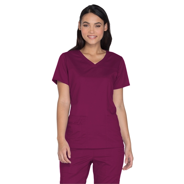 Cherokee Workwear Core Stretch Women's V-Neck Top - Cherokee Workwear Core Stretch Women's V-Neck Top - Image 8 of 8