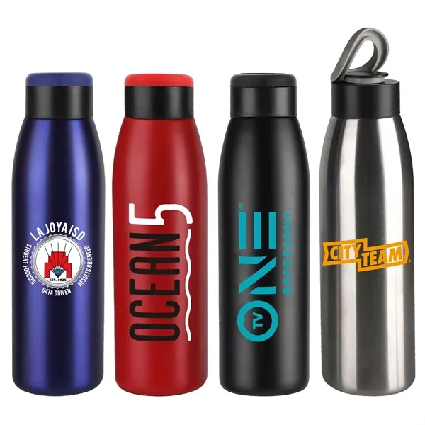 18oz.Travel Stainless Insulated Bottle w/ Lid & Handle - 18oz.Travel Stainless Insulated Bottle w/ Lid & Handle - Image 0 of 10