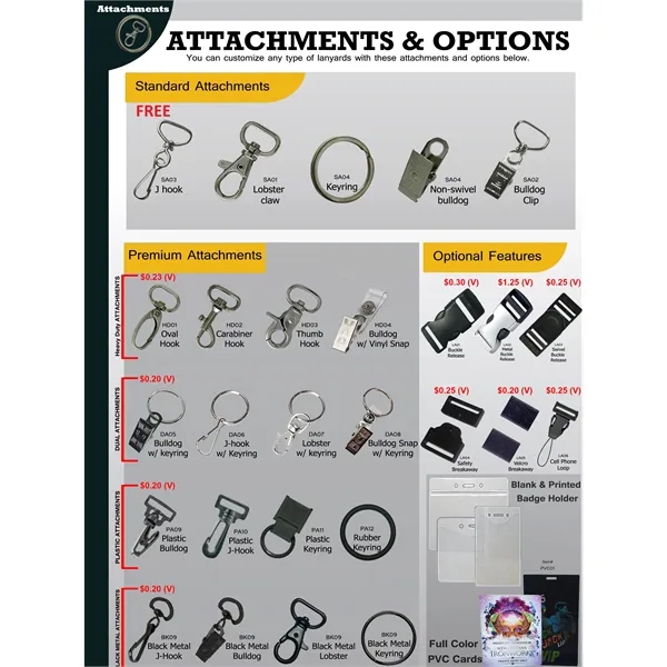Nylon Lanyard w/ Standard Attachment ID Badge Holder - Nylon Lanyard w/ Standard Attachment ID Badge Holder - Image 7 of 7