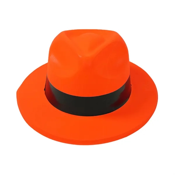 Neon Soft Plastic Fedora Hat for Party - Neon Soft Plastic Fedora Hat for Party - Image 2 of 6