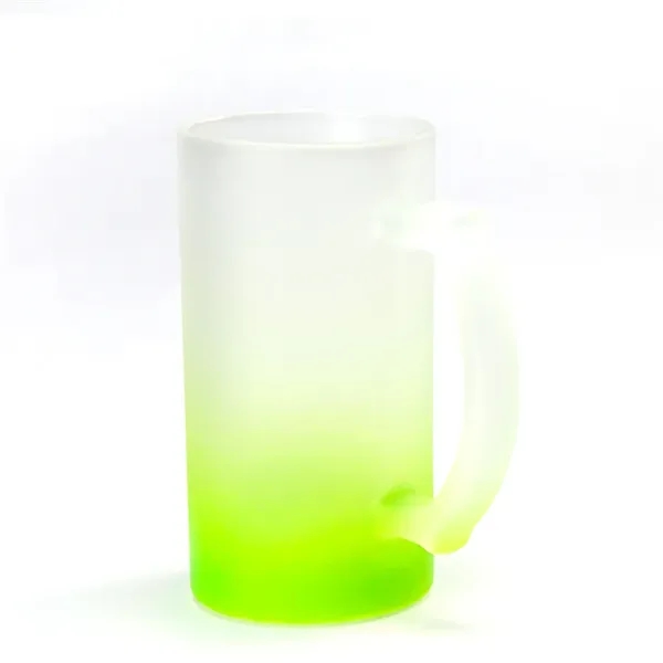 16oz Gradient Sublimation Frosted Glass Beer Mug - 16oz Gradient Sublimation Frosted Glass Beer Mug - Image 2 of 5