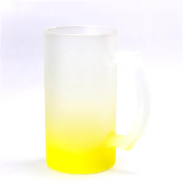 16oz Gradient Sublimation Frosted Glass Beer Mug - 16oz Gradient Sublimation Frosted Glass Beer Mug - Image 4 of 5