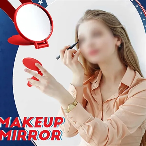 Portable Compact Mini Round Folding Travel Makeup Mirror - Portable Compact Mini Round Folding Travel Makeup Mirror - Image 2 of 4