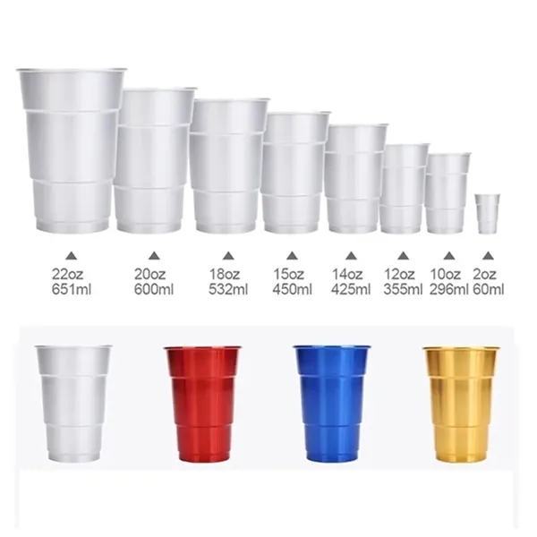 16 oz. Custom Aluminum Stadium Reusable Party Beer Cup - 16 oz. Custom Aluminum Stadium Reusable Party Beer Cup - Image 3 of 3