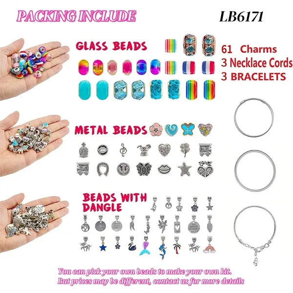 Charm Bracelet Making Kit Friendship Jewelry Set for Girls - Charm Bracelet Making Kit Friendship Jewelry Set for Girls - Image 1 of 6