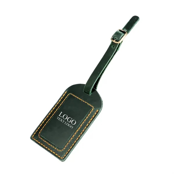 Vintage Crazy Horse Leather Luggage Tag - Vintage Crazy Horse Leather Luggage Tag - Image 3 of 9