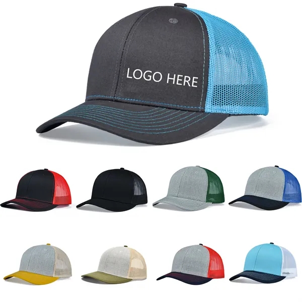 6-Panels Mesh Trucker Hats Custom Baseball Cap - 6-Panels Mesh Trucker Hats Custom Baseball Cap - Image 0 of 12