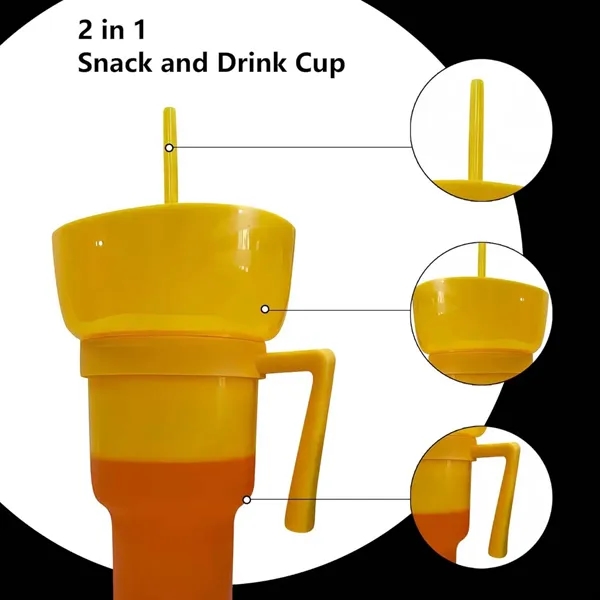 All in One No Spill Bowl Snack and Drink Cup with Straw - All in One No Spill Bowl Snack and Drink Cup with Straw - Image 2 of 4