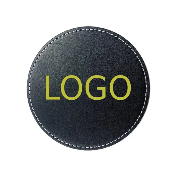 Round Leather Coaster - Round Leather Coaster - Image 0 of 2