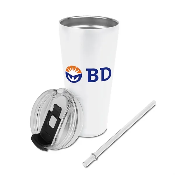 Trumbull Dual Wall No-Spill Vacuum Mug with Straw 27 oz. - Trumbull Dual Wall No-Spill Vacuum Mug with Straw 27 oz. - Image 2 of 6