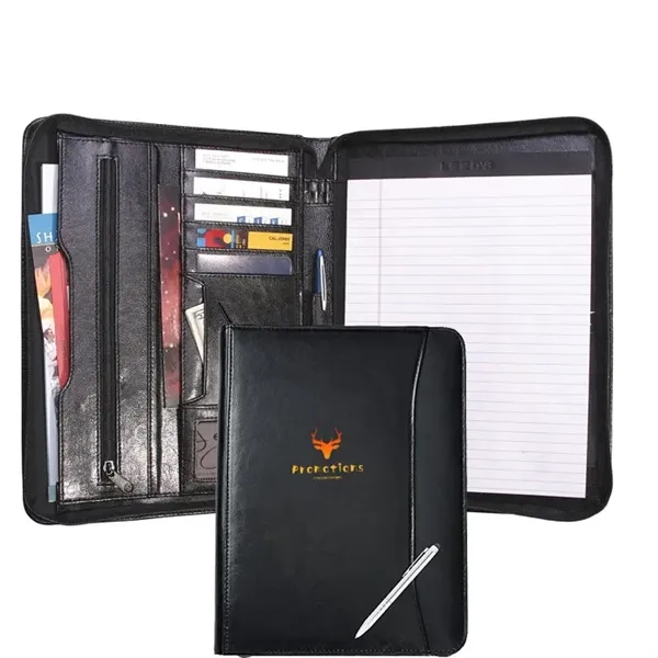 Zippered Leather Portfolio Set - Zippered Leather Portfolio Set - Image 0 of 3