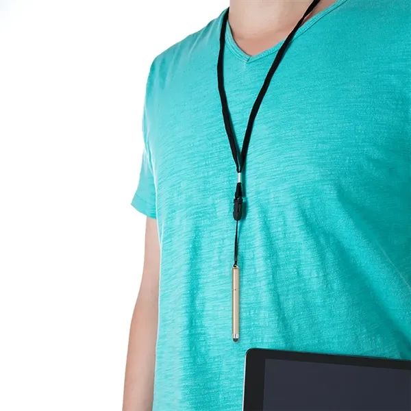 Plastic Stylus Pen with Detachable Lanyard - Plastic Stylus Pen with Detachable Lanyard - Image 13 of 13